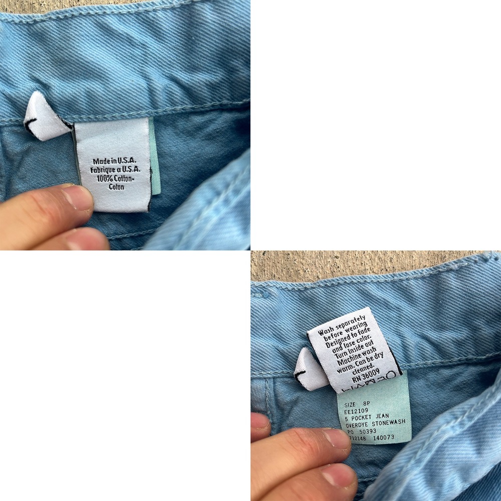 Calvin Klein Over dyed Stone Washed Mid Rise Mom Jeans Size 8P 90s - Picture 5 of 6
